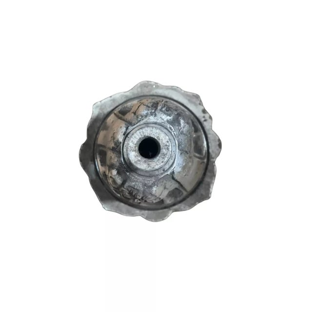 Mid 19th Century Vintage Sconce Chandelier Part Candle Holder Metal Silver For Sale - Image 5 of 6