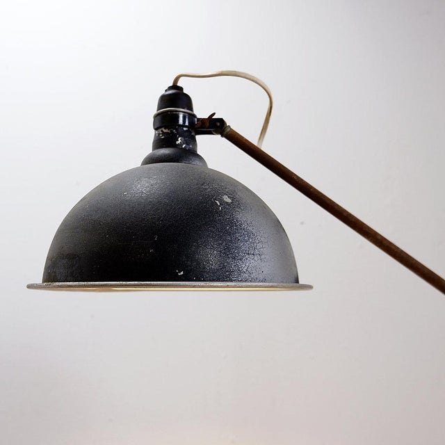 Metal Industrial Articulating Floor Lamp, 1930s For Sale - Image 7 of 16