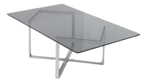 Smoking Table in Glass and Steel by Vittorio Introini