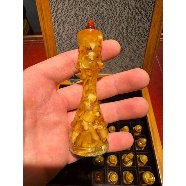 Amber and Bakelite Chess Set, 1900s, Set of 33 For Sale - Image 11 of 16