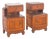 Portuguese Oak Bedside Tables, 1980s, Set of 2 For Sale