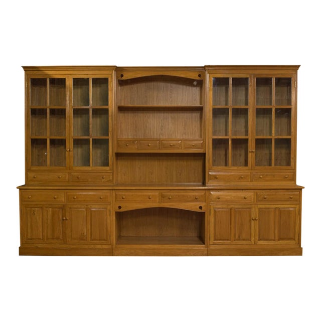 20th Century Victorian Style Ash Wood Large Cabinet For Sale