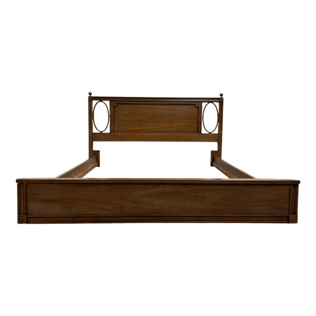 Vintage Full Size Italian Provincial Neoclassical Tuscan Style Bed For Sale