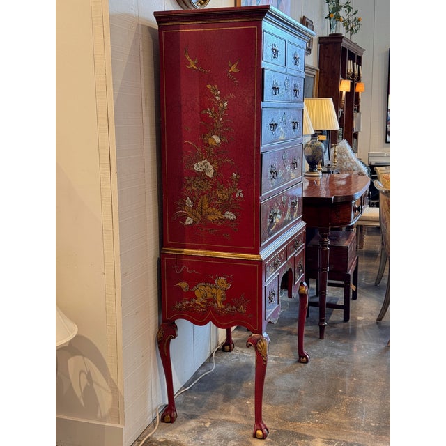 Late 18th Century George III Chinoiserie Chest on Stand For Sale - Image 9 of 16