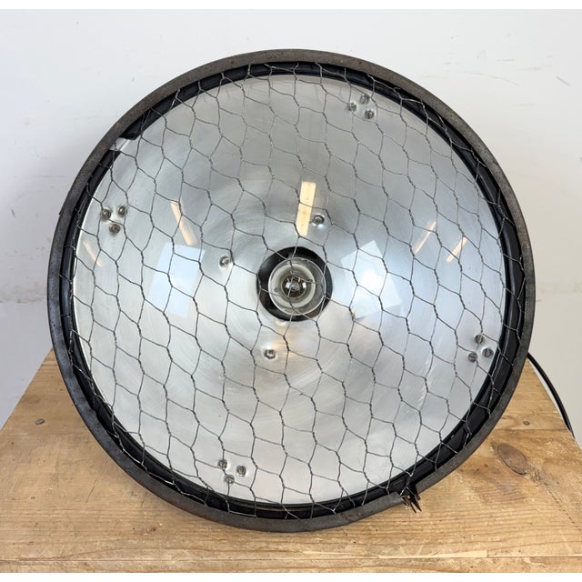 Industrial Grey Hammer Paint Pendant Lamp from Elektrosvit, 1960s For Sale - Image 18 of 18