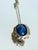 Vintage Mid Century Silver Tone Blue Faux Star Sapphire Cabochon Stick Pin For Sale - Image 10 of 15