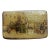 Late 19th - Early 20th Century Russian Lacquered Paper Mache Snuff Box For Sale