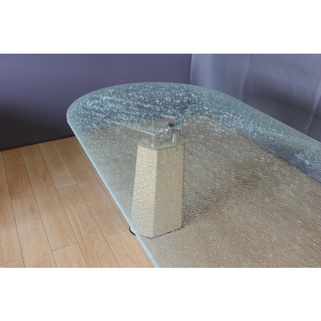 Vintage Dining Table with Broken Glass Effect Top, 1970 For Sale - Image 4 of 16