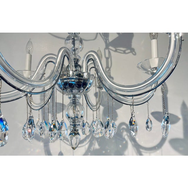 1990s Myran Allan Luxury Lighting Modern Murano Glass Chandelier For Sale - Image 5 of 7