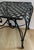 Metal Pair of French Wrought Iron Square Accent Tables, Lattice Tops and Scroll Legs For Sale - Image 7 of 9