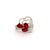 Ruby Diamond 18k White Gold Hearts and Flower Motif Ring, Size 7.25 For Sale In Los Angeles - Image 6 of 9