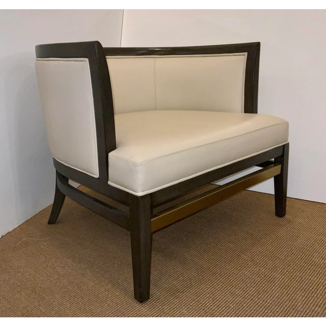 Wood Currey & Co. Modern Stone Leather Mira Club Chair For Sale - Image 7 of 7