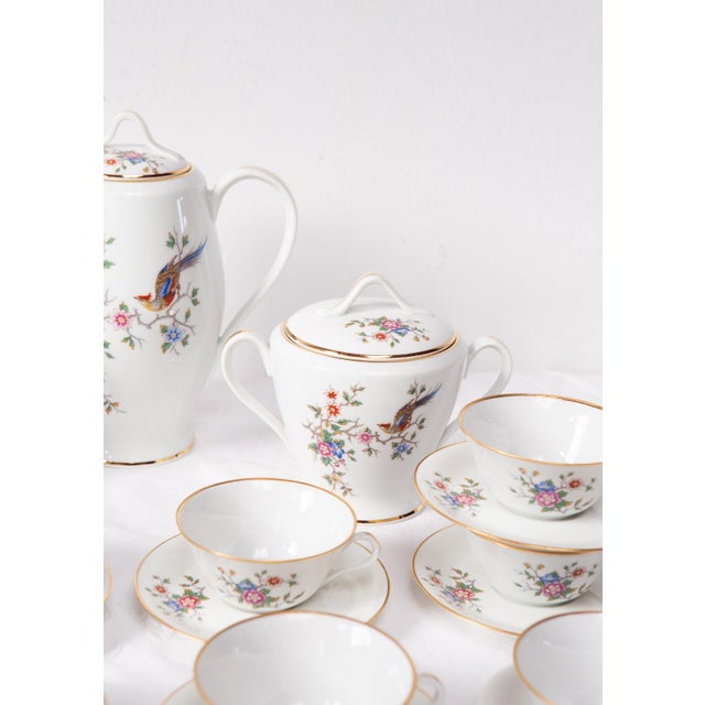 Porcelain Tea Set for Eleven from Limoges, 1950s, Set of 25 For Sale - Image 3 of 9