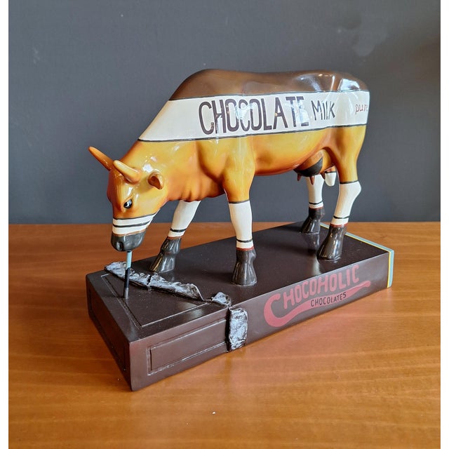 Resin Cow Parade Chocolate Milk Sculpture, USA, 2000s For Sale - Image 6 of 6