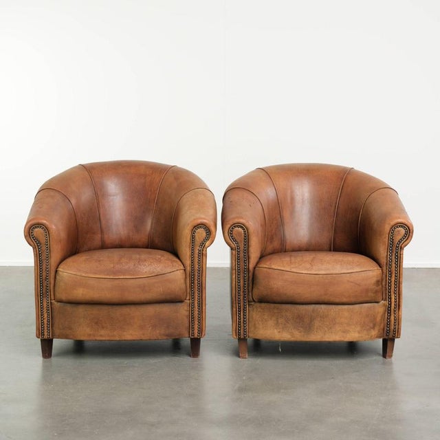 Vintage Sheepskin Club Armchairs, Set of 2 For Sale - Image 16 of 16