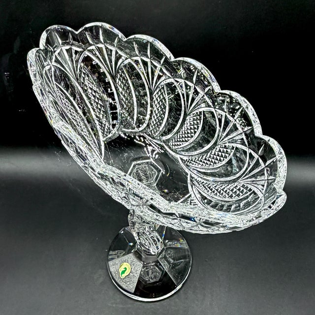 Waterford Crystal Seahorse Pedestal Centrepiece Bowl with Original Box, 1980s For Sale - Image 13 of 18