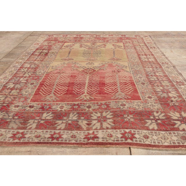 Vintage Turkish Oushak Rug, 05'05 X 07'04 For Sale - Image 9 of 10