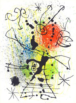 1965 Lithograph "La Chasseresse" by Joan Miró