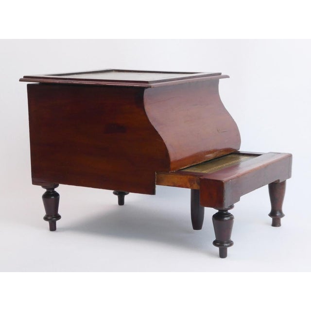 Antique Victoria Bed Steps with Leather For Sale - Image 5 of 13