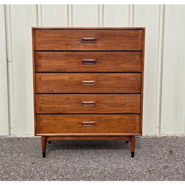 1960s Lane Acclaim 5 Drawer Tall boy Dresser For Sale In South Bend - Image 6 of 7