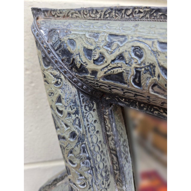 Vintage Moroccan Ornate Star‑Shaped Mirror For Sale - Image 4 of 7
