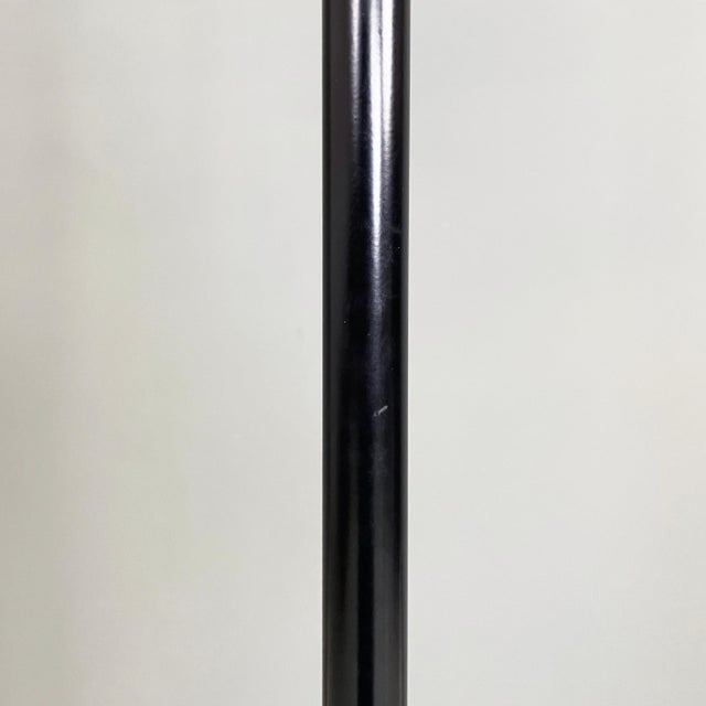 Italian Modern Floor Lamp in Matt Glass Lampshape and Black Metal, 1980s For Sale - Image 15 of 18