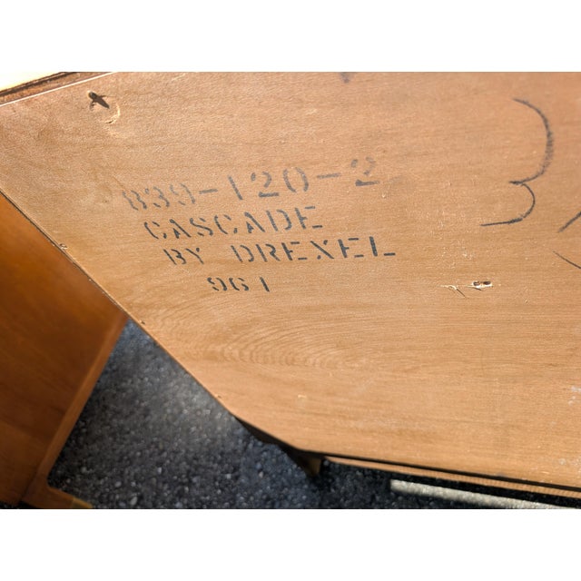 1960s Drexel Cascade Mid Century Modern Walnut Finish 6 Drawer Dresser W/ Original Mirror For Sale - Image 5 of 18