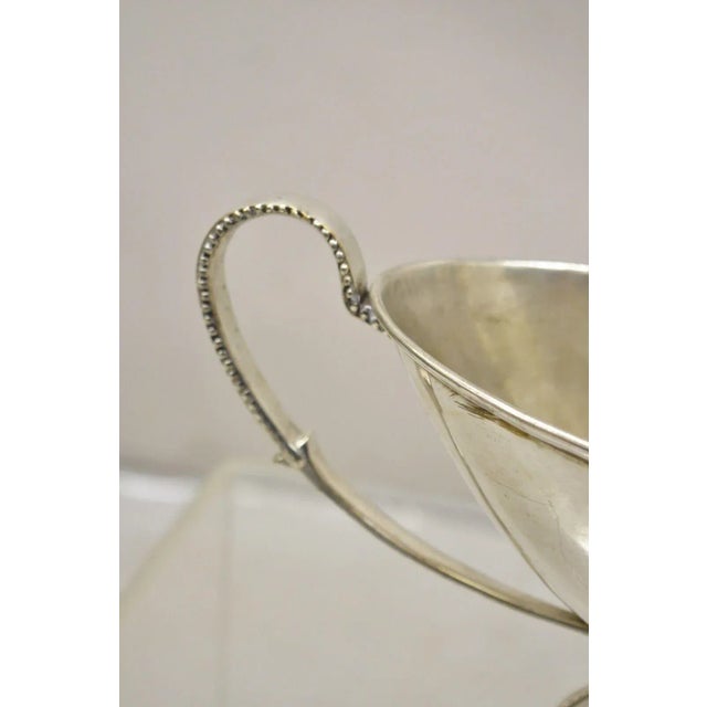 Antique English Victorian Silver Plated Trophy Cup Small Candy Dish Fruit Bowl For Sale - Image 4 of 11