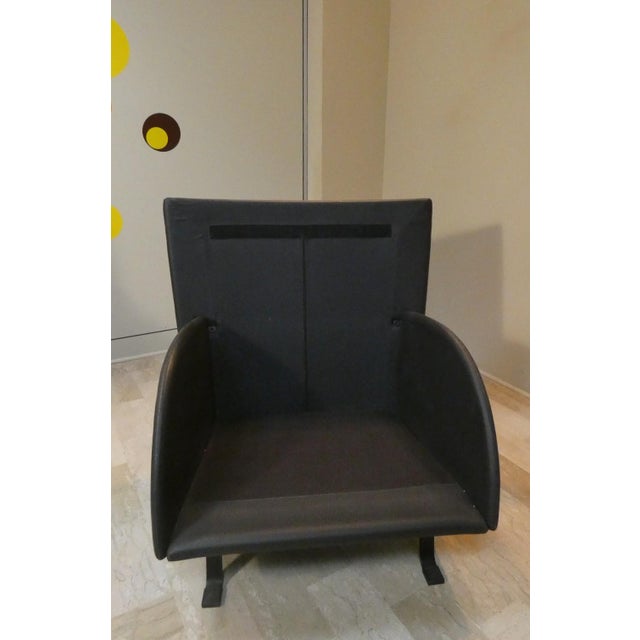 Black Vintage Lounge Chair by Paolo Nava for Flexform, Italy, 1985 For Sale - Image 8 of 17