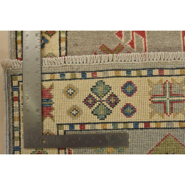 Kazak Runner 2’1” X 5’11” Gray Wool Tribal Hand-Knotted Oriental Rug For Sale - Image 12 of 12