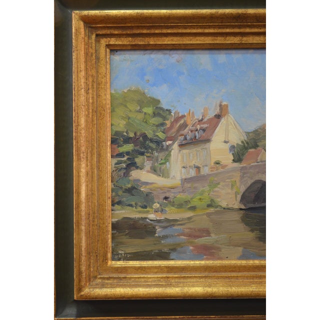 Suzanne Dechamps, Stone Bridge, France, 1920s, Oil on Panel For Sale - Image 9 of 11