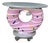 Large Resin Colorful Donut Console Table For Sale
