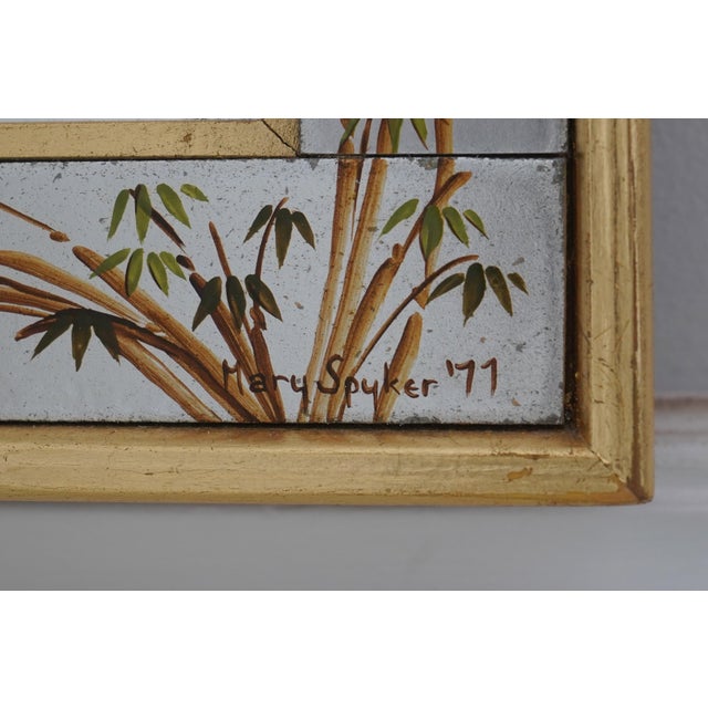 Labarge Labarge Hand Painted Chinoiserie Rectangular Mirror For Sale - Image 4 of 10