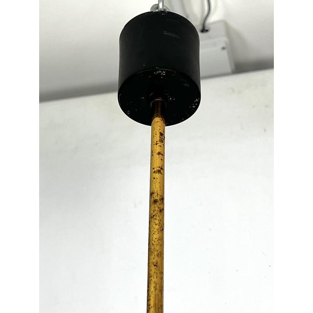 Black Mis-Century Stilnovo Pendant with Three Lights from Sciolari, Italy, 1950s For Sale - Image 8 of 15
