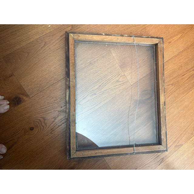 Art Nouveau Style Giltwood & Gesso Frame - 20" x 17" An elegant mid-20th-century open picture frame featuring a classic...