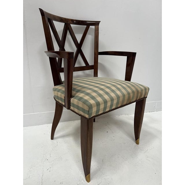 Art Deco Office Chair in Mahogany, 20th Century For Sale - Image 4 of 9