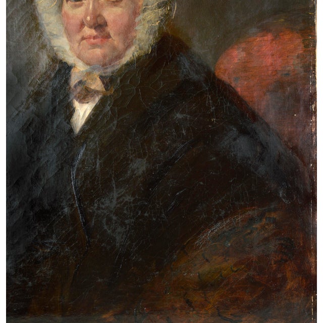 Early 19th Century Portrait of Elizabeth Clough of Keighley, Yorkshire Unsigned, by Sir Henry Raeburn For Sale - Image 4 of 8