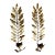Vintage Italian Gilt Tole Oak Leaf Wall Candle Sconces, Pair For Sale