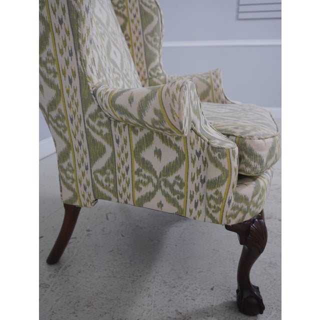 Brown Kindel Winterthur Collection Clawfoot Wing Chair For Sale - Image 8 of 18