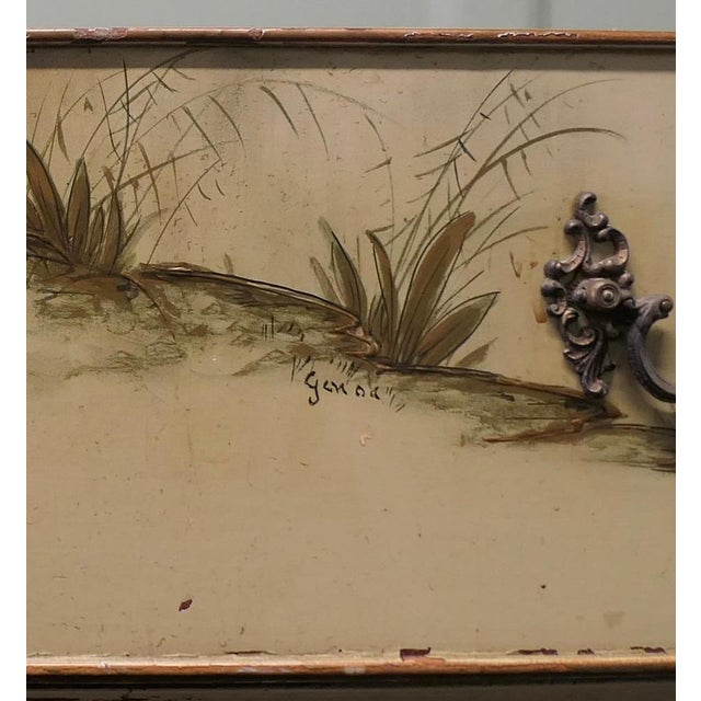 Cream Antique Chinoiserie Chest of Drawers, 1910 For Sale - Image 8 of 9