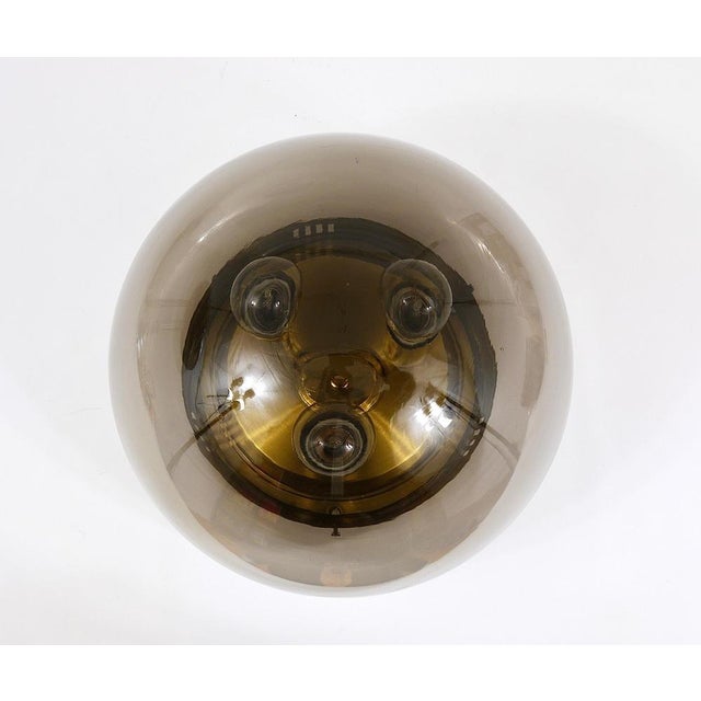 Mid-Century Glass Globe Flushmount from Peill & Putzler, Germany, 1970s For Sale - Image 6 of 14