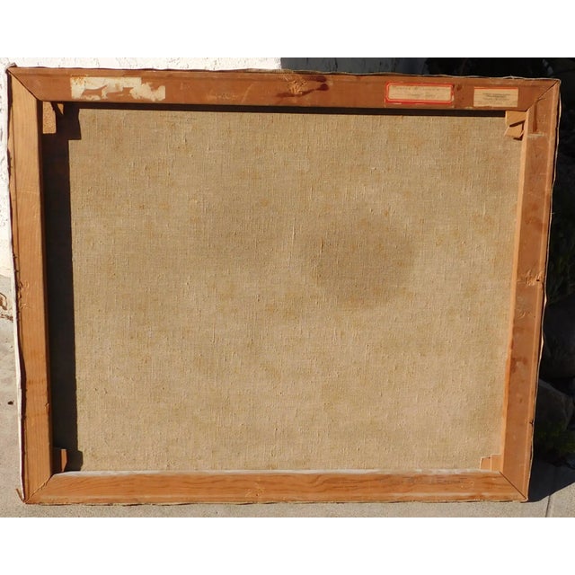 Florence Earnist Early Ca Artist B. 1890 Oil/Canvas 25 X 30, Vintage Gl Frame For Sale In San Diego - Image 6 of 8
