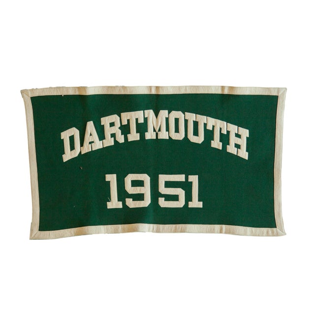 Vintage Dartmouth 1951 Felt Banner Chairish