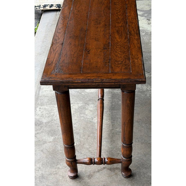 Guy Chaddock Melrose Collection Country English Plank-Top Console Table For Sale - Image 11 of 12