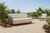 Alpine Teak Wood Outdoor Sofa With Biege Rope Design For Sale - Image 4 of 12