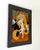 Vintage German reverse painting on glass of Madonna and Child. Beautiful folk art painting in vibrant colors with gilt...
