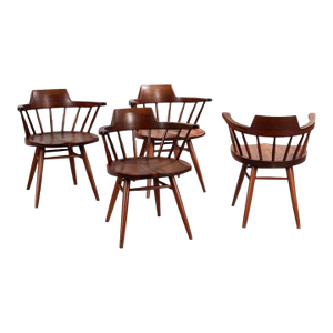 Set of Four Captain Chairs by George Nakashima