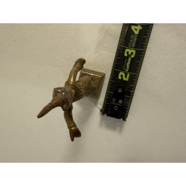 Metal 1960s Southeast Asian Brass Dancer Figurine | Thai / Cambodian Apsara Style- Female For Sale - Image 7 of 8