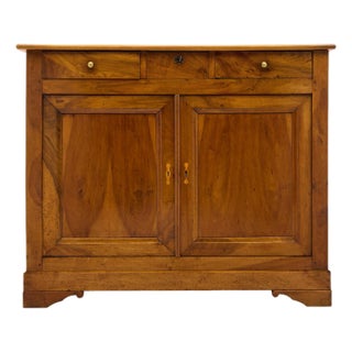 French Restauration Period Blond Walnut Buffet, Circa 1845 For Sale