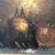 Vintage Oil Painting on Canvas "City Motif at Dusk" Signed Framed For Sale - Image 11 of 12